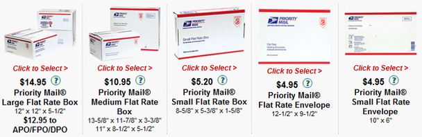 flat rate boxes usps prices